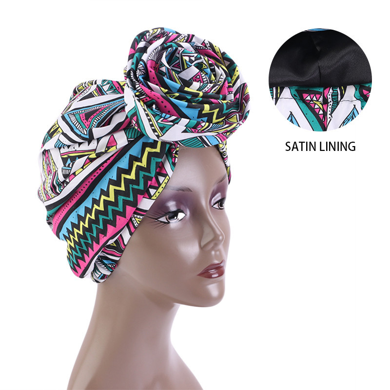 Muslim Women Flower Turban Hijab Hat Chemo Cap Hair Loss Beanie Wrap Headwear - Picture 35 of 35