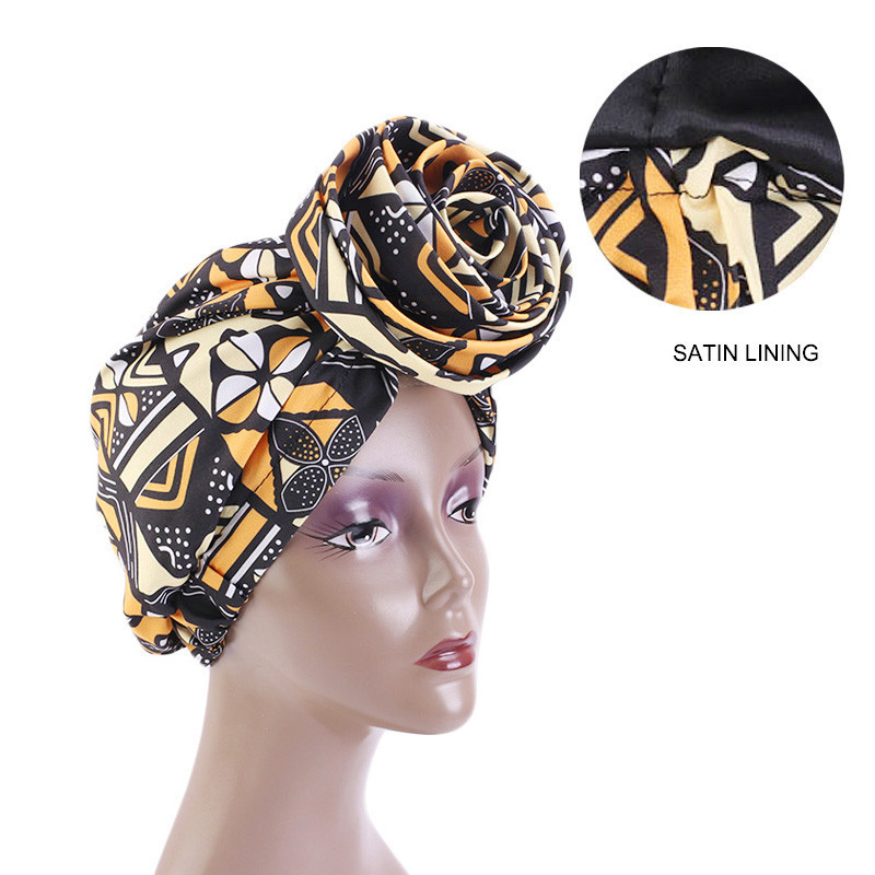 Muslim Women Flower Turban Hijab Hat Chemo Cap Hair Loss Beanie Wrap Headwear - Picture 32 of 35