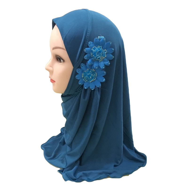 2-6Y Kids Girls Hijab Amira Turban Muslim Bonnet Shawls Headscarf Islamic Wrap - Picture 134 of 302
