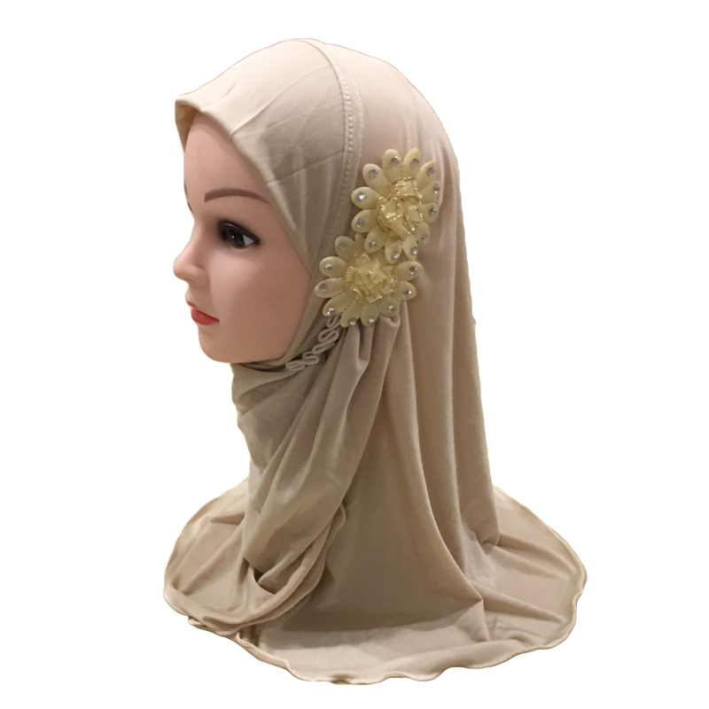 2-6Y Kids Girls Hijab Amira Turban Muslim Bonnet Shawls Headscarf Islamic Wrap - Picture 135 of 302