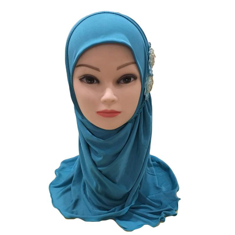 2-6Y Kids Girls Hijab Amira Turban Muslim Bonnet Shawls Headscarf Islamic Wrap - Picture 138 of 302