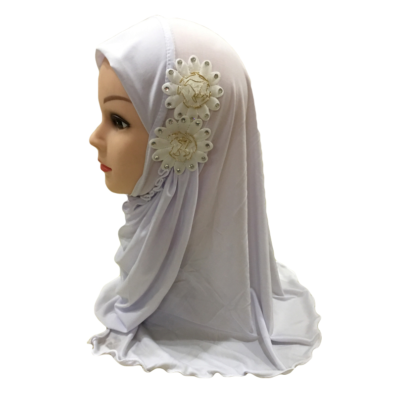 2-6Y Kids Girls Hijab Amira Turban Muslim Bonnet Shawls Headscarf Islamic Wrap - Picture 140 of 302