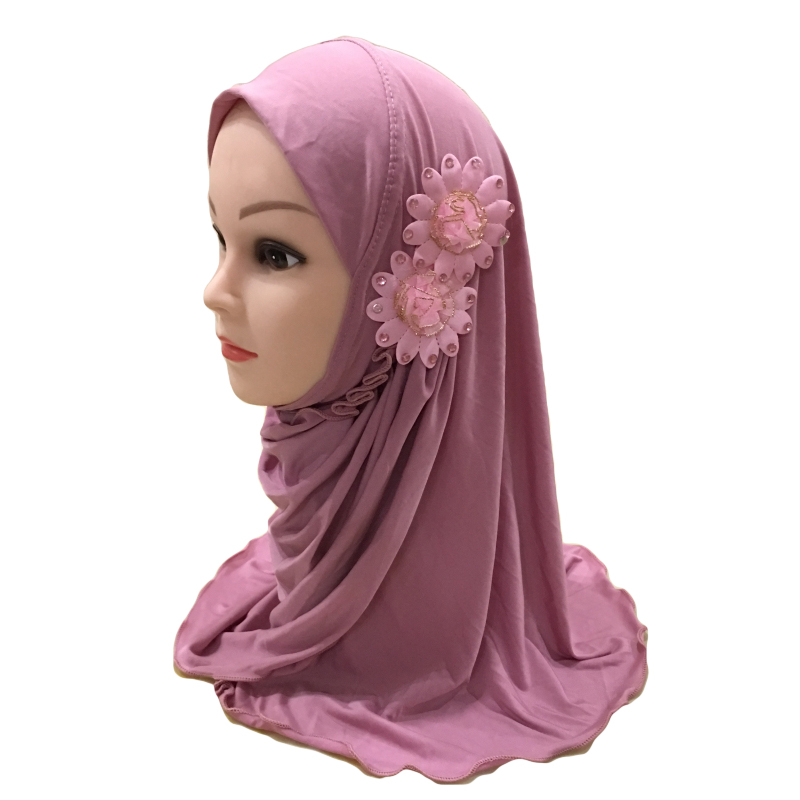 2-6Y Kids Girls Hijab Amira Turban Muslim Bonnet Shawls Headscarf Islamic Wrap - Picture 143 of 302
