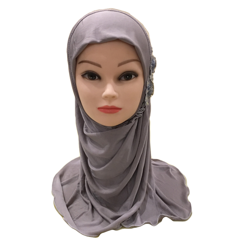 2-6Y Kids Girls Hijab Amira Turban Muslim Bonnet Shawls Headscarf Islamic Wrap - Picture 145 of 302