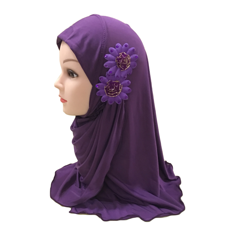 2-6Y Kids Girls Hijab Amira Turban Muslim Bonnet Shawls Headscarf Islamic Wrap - Picture 148 of 302