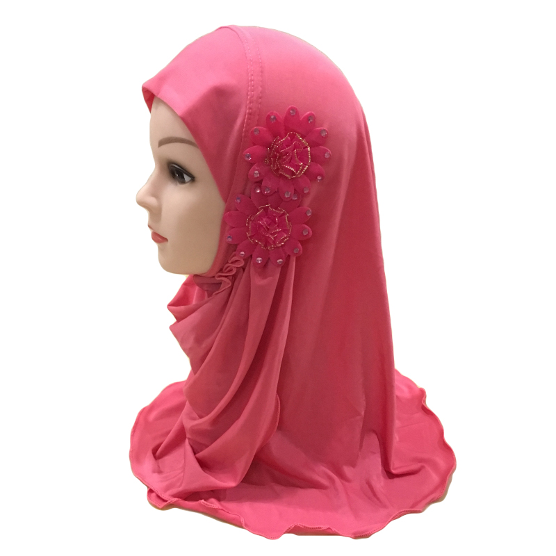 2-6Y Kids Girls Hijab Amira Turban Muslim Bonnet Shawls Headscarf Islamic Wrap - Picture 149 of 302