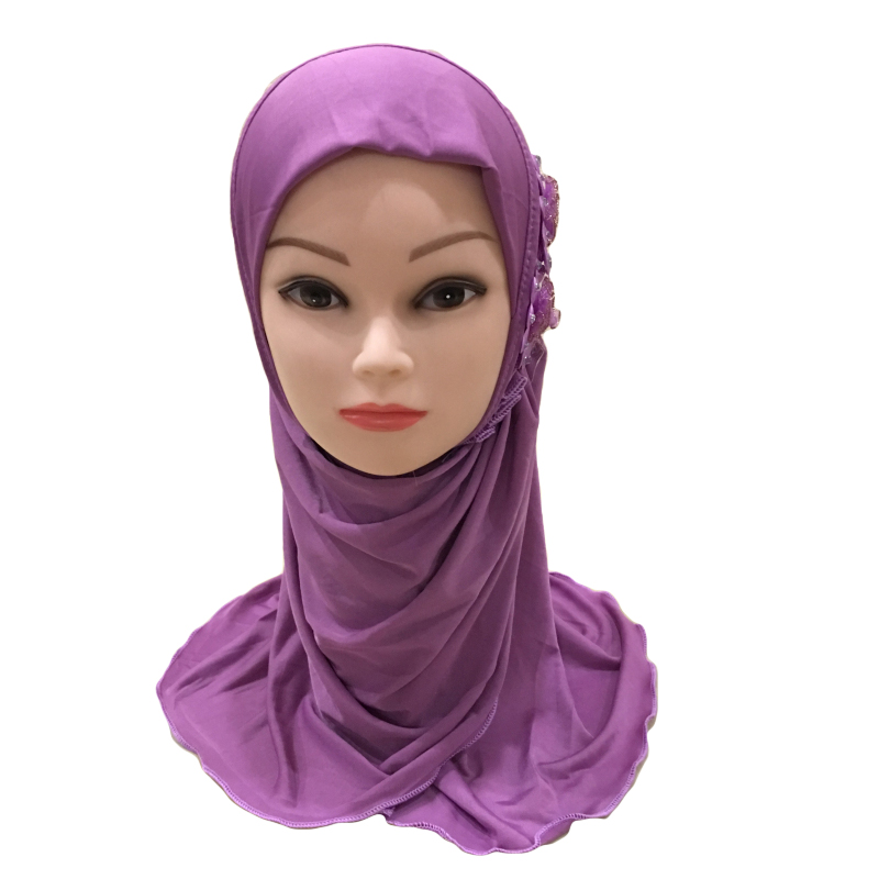 2-6Y Kids Girls Hijab Amira Turban Muslim Bonnet Shawls Headscarf Islamic Wrap - Picture 152 of 302