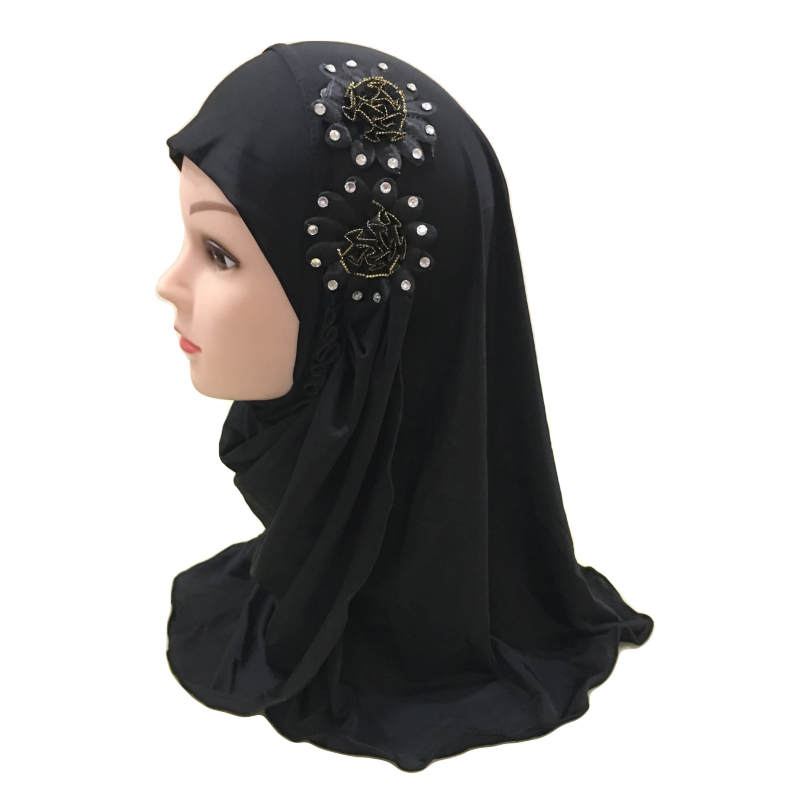2-6Y Kids Girls Hijab Amira Turban Muslim Bonnet Shawls Headscarf Islamic Wrap - Picture 154 of 302