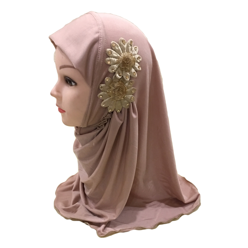 2-6Y Kids Girls Hijab Amira Turban Muslim Bonnet Shawls Headscarf Islamic Wrap - Picture 155 of 302