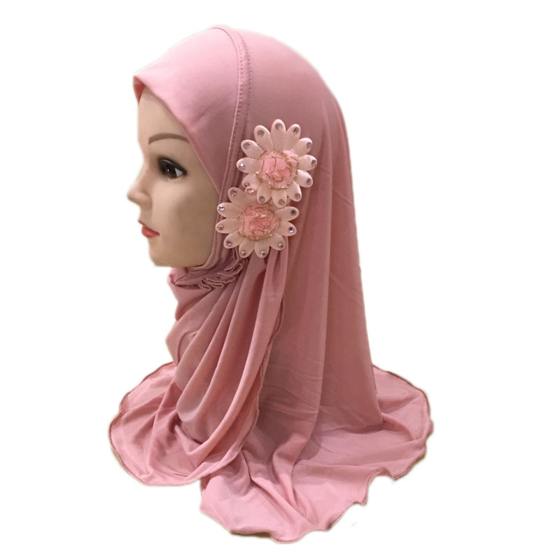2-6Y Kids Girls Hijab Amira Turban Muslim Bonnet Shawls Headscarf Islamic Wrap - Picture 158 of 302