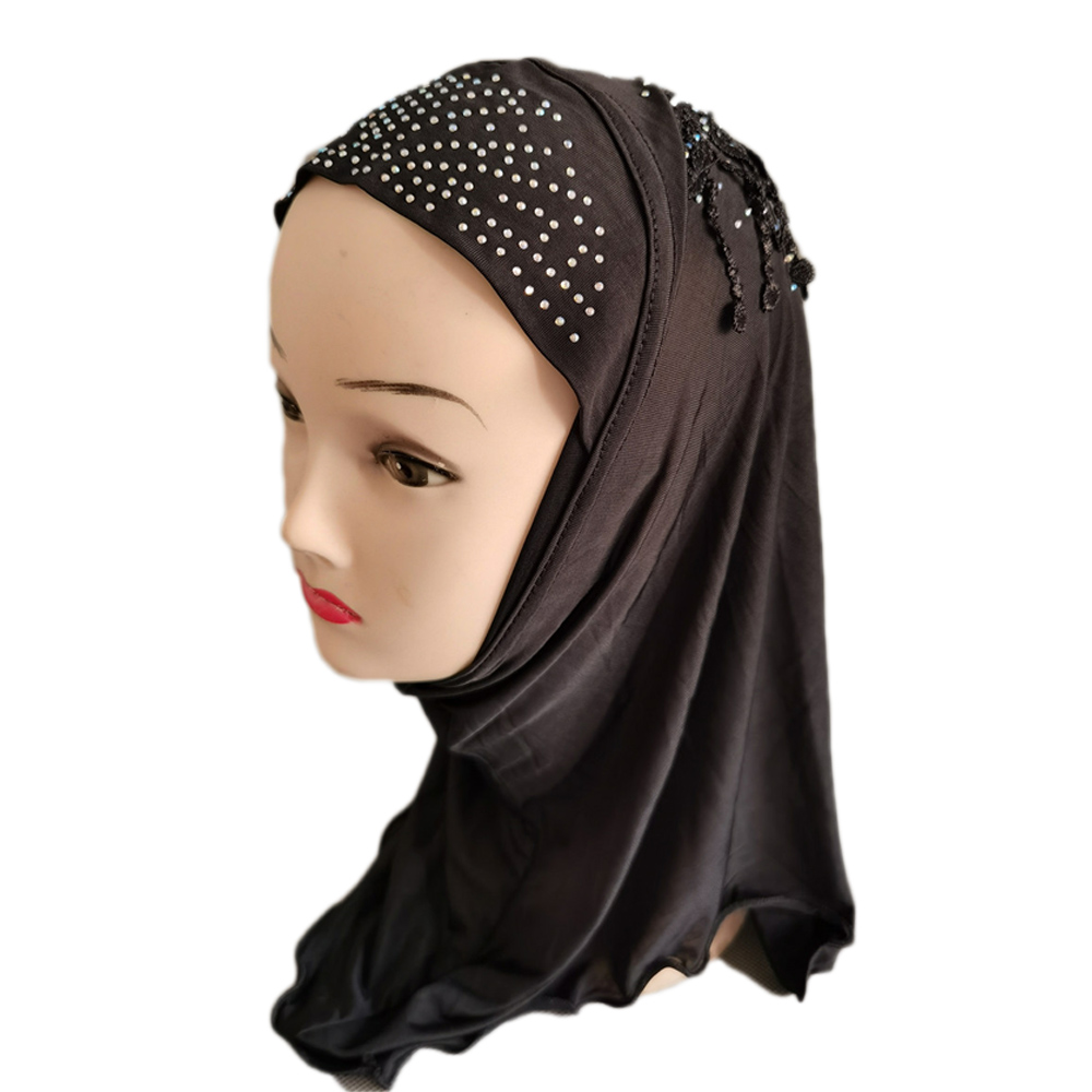 2-6Y Kids Girls Hijab Amira Turban Muslim Bonnet Shawls Headscarf Islamic Wrap - Picture 167 of 302