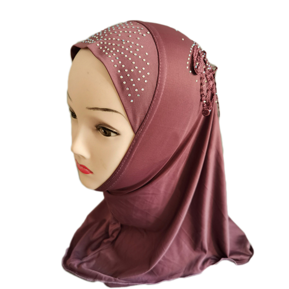 2-6Y Kids Girls Hijab Amira Turban Muslim Bonnet Shawls Headscarf Islamic Wrap - Picture 164 of 302