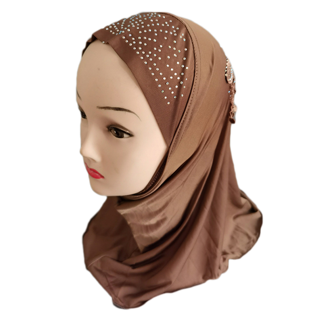 2-6Y Kids Girls Hijab Amira Turban Muslim Bonnet Shawls Headscarf Islamic Wrap - Picture 169 of 302
