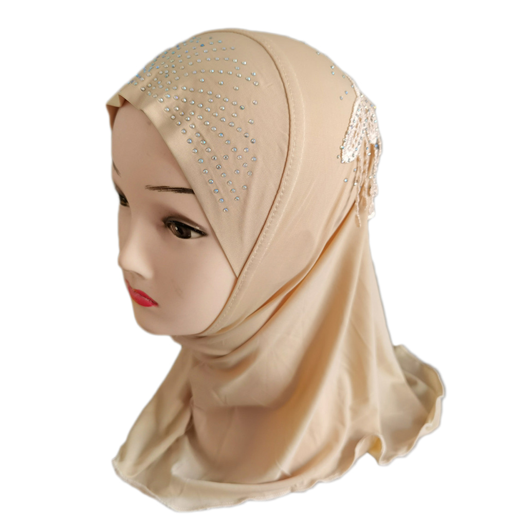 2-6Y Kids Girls Hijab Amira Turban Muslim Bonnet Shawls Headscarf Islamic Wrap - Picture 170 of 302