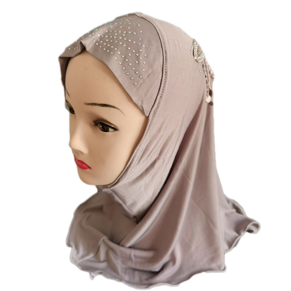 2-6Y Kids Girls Hijab Amira Turban Muslim Bonnet Shawls Headscarf Islamic Wrap - Picture 174 of 302