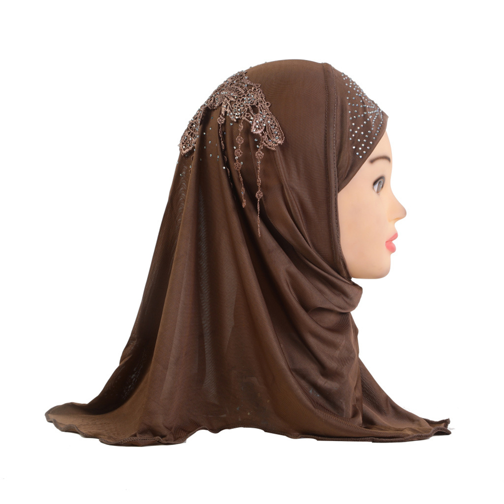 2-6Y Kids Girls Hijab Amira Turban Muslim Bonnet Shawls Headscarf Islamic Wrap - Picture 178 of 302