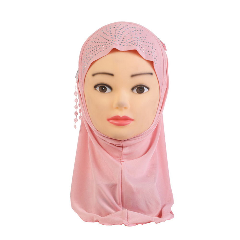 2-6Y Kids Girls Hijab Amira Turban Muslim Bonnet Shawls Headscarf Islamic Wrap - Picture 181 of 302