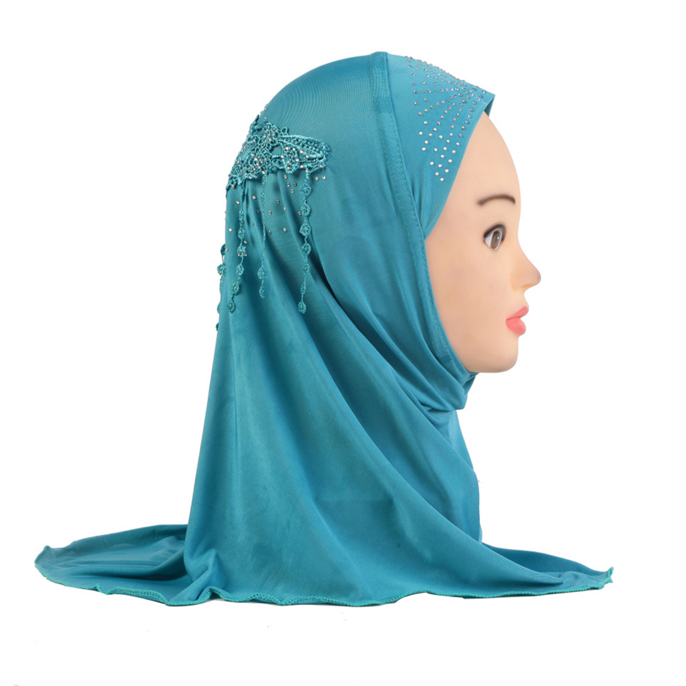 2-6Y Kids Girls Hijab Amira Turban Muslim Bonnet Shawls Headscarf Islamic Wrap - Picture 184 of 302