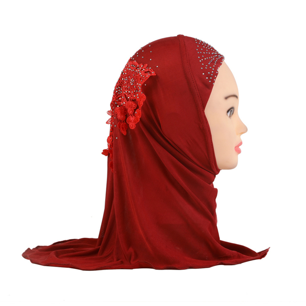 2-6Y Kids Girls Hijab Amira Turban Muslim Bonnet Shawls Headscarf Islamic Wrap - Picture 185 of 302