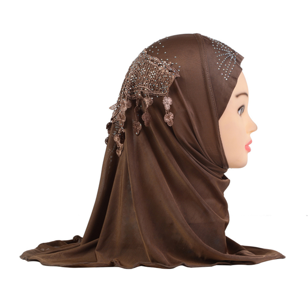 2-6Y Kids Girls Hijab Amira Turban Muslim Bonnet Shawls Headscarf Islamic Wrap - Picture 188 of 302