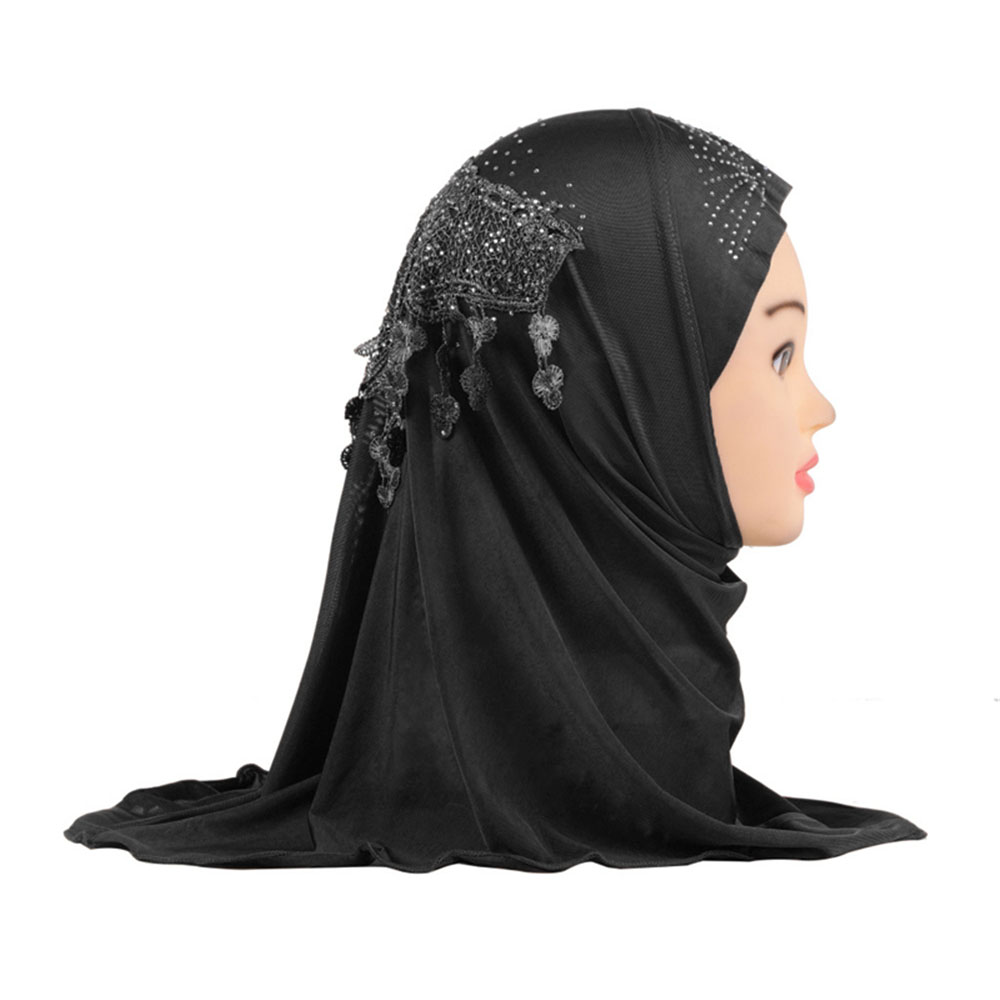 2-6Y Kids Girls Hijab Amira Turban Muslim Bonnet Shawls Headscarf Islamic Wrap - Picture 189 of 302