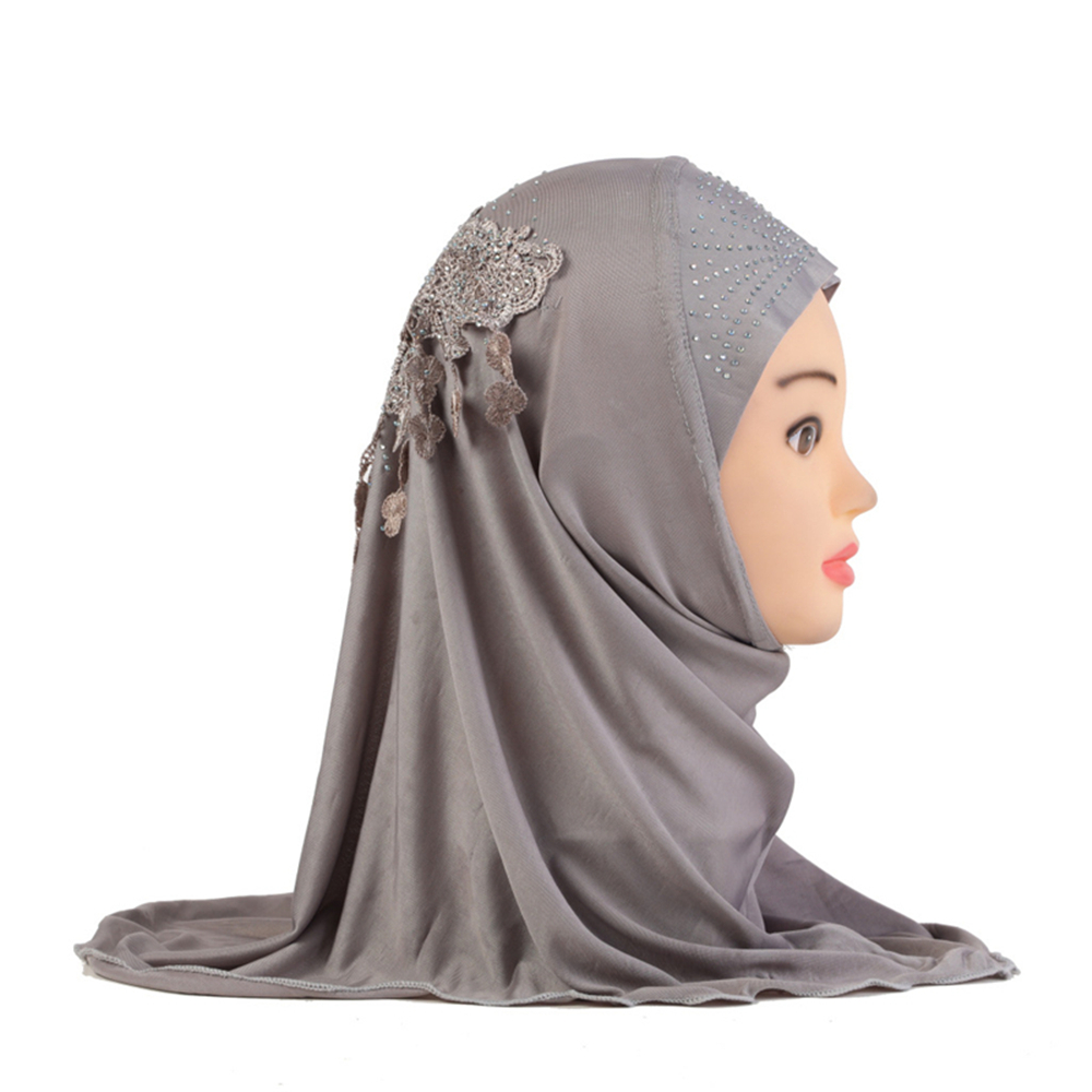 2-6Y Kids Girls Hijab Amira Turban Muslim Bonnet Shawls Headscarf Islamic Wrap - Picture 190 of 302