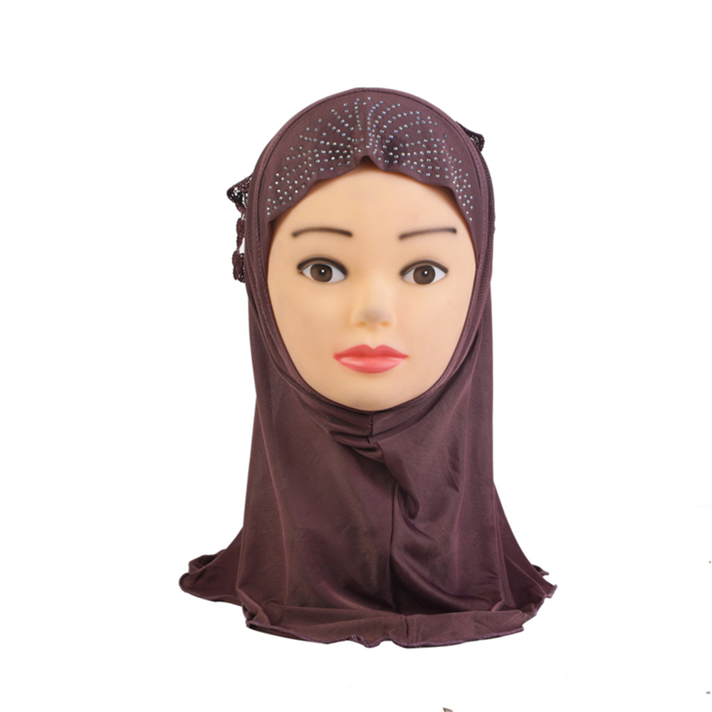 2-6Y Kids Girls Hijab Amira Turban Muslim Bonnet Shawls Headscarf Islamic Wrap - Picture 192 of 302
