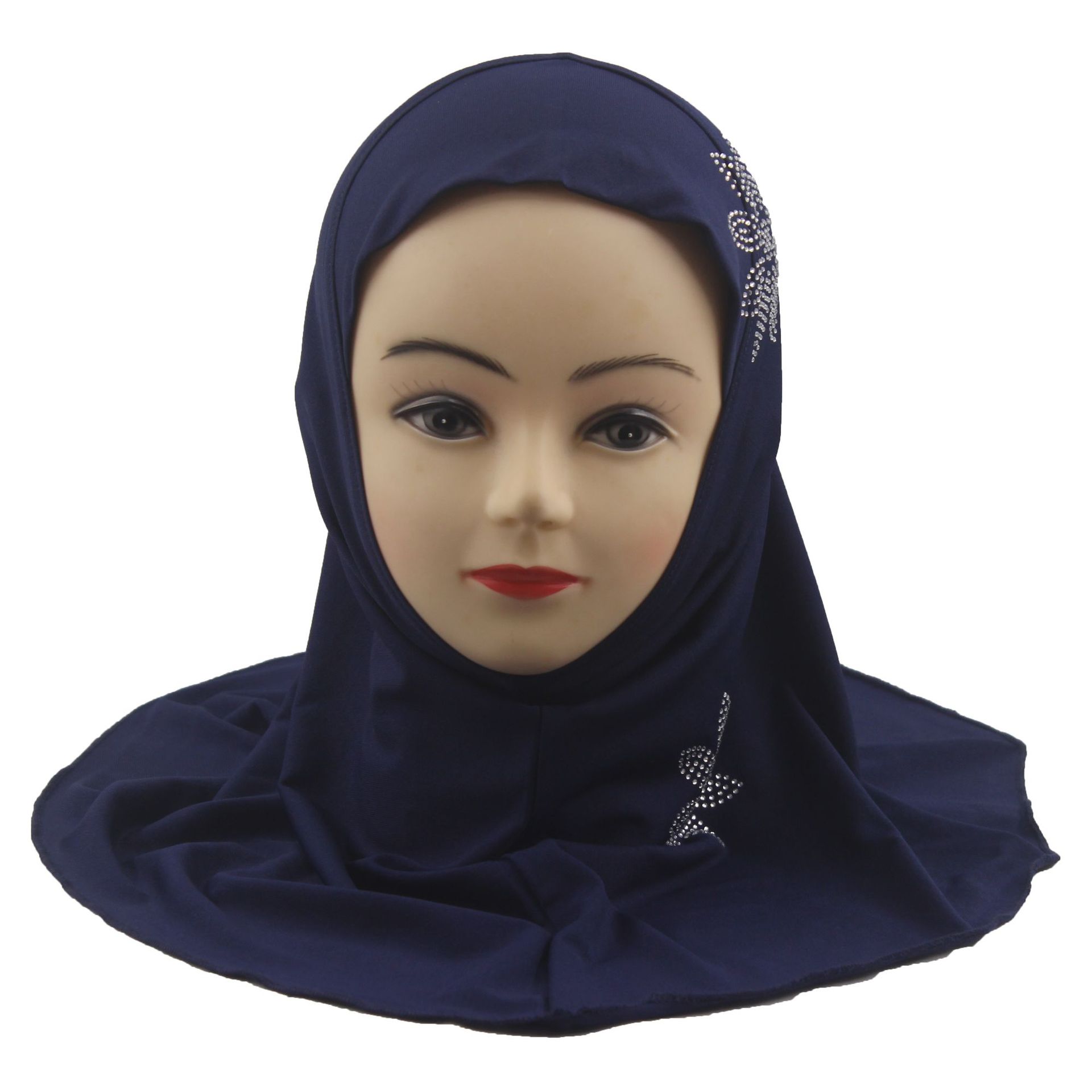 2-6Y Kids Girls Hijab Amira Turban Muslim Bonnet Shawls Headscarf Islamic Wrap - Picture 193 of 302