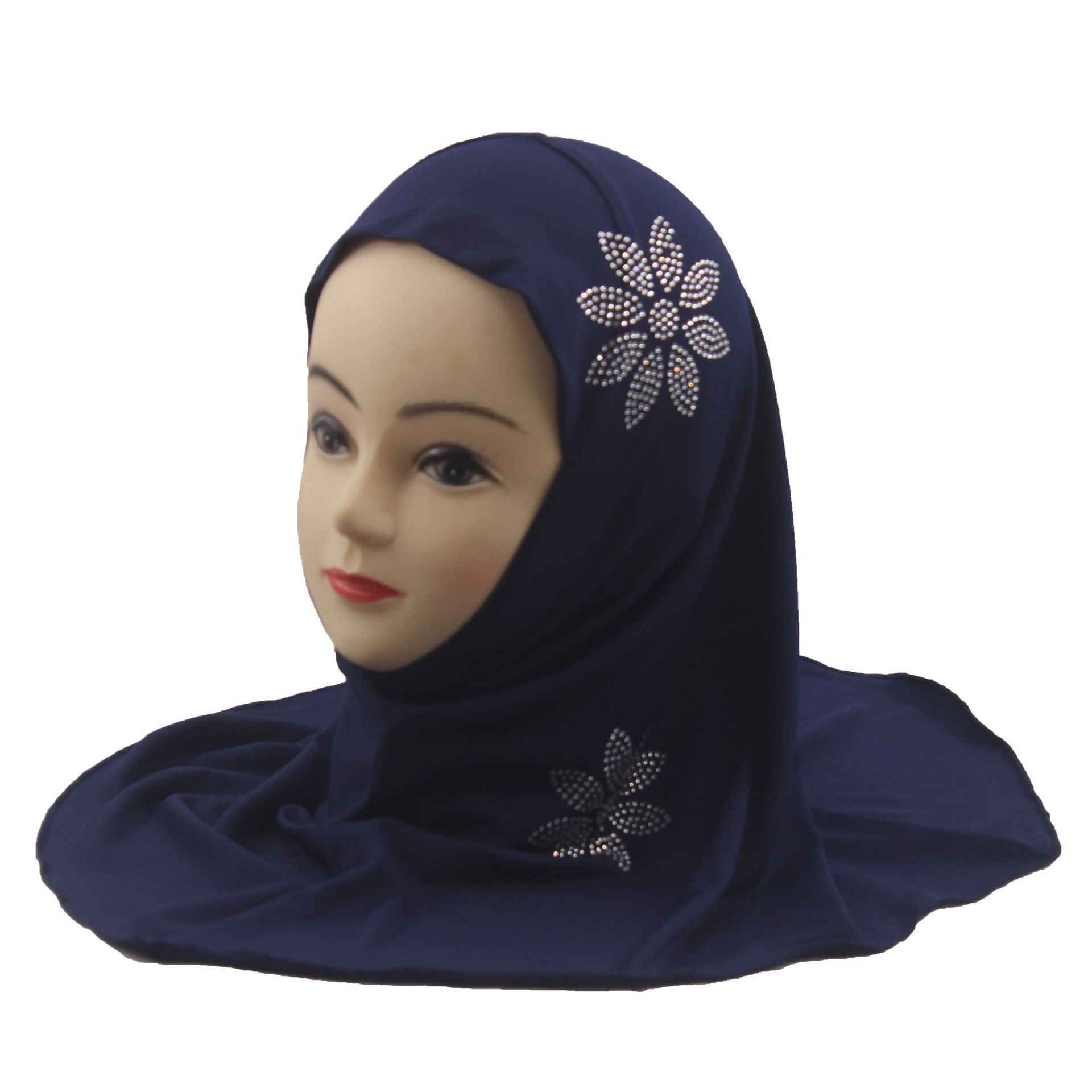 2-6Y Kids Girls Hijab Amira Turban Muslim Bonnet Shawls Headscarf Islamic Wrap - Picture 194 of 302