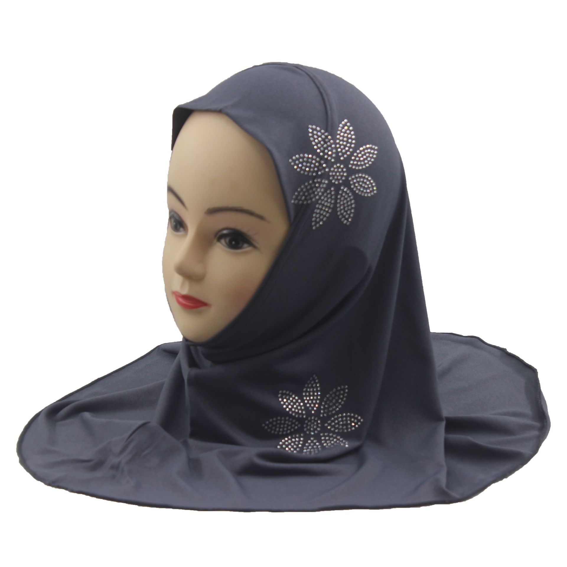 2-6Y Kids Girls Hijab Amira Turban Muslim Bonnet Shawls Headscarf Islamic Wrap - Picture 199 of 302