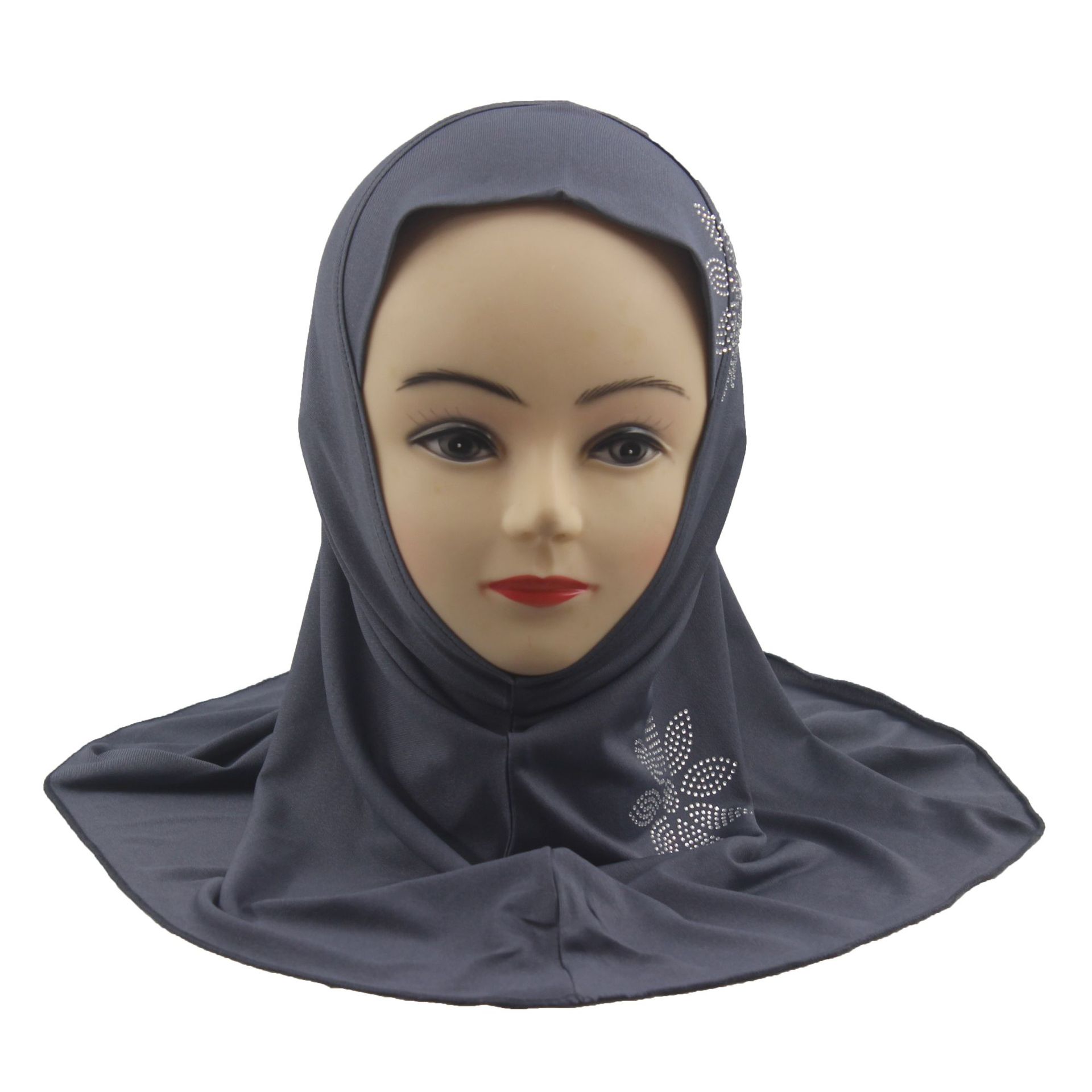 2-6Y Kids Girls Hijab Amira Turban Muslim Bonnet Shawls Headscarf Islamic Wrap - Picture 201 of 302