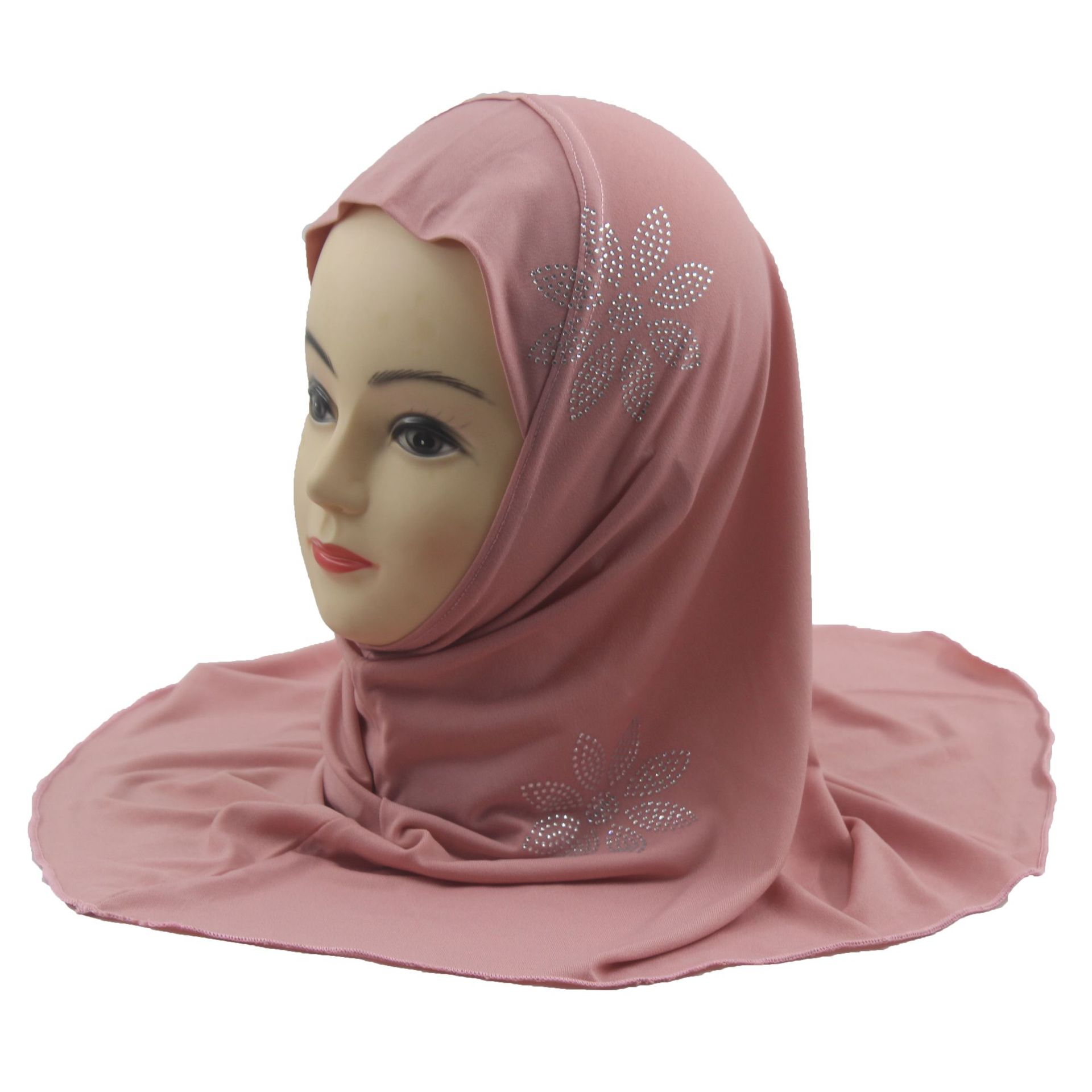 2-6Y Kids Girls Hijab Amira Turban Muslim Bonnet Shawls Headscarf Islamic Wrap - Picture 204 of 302