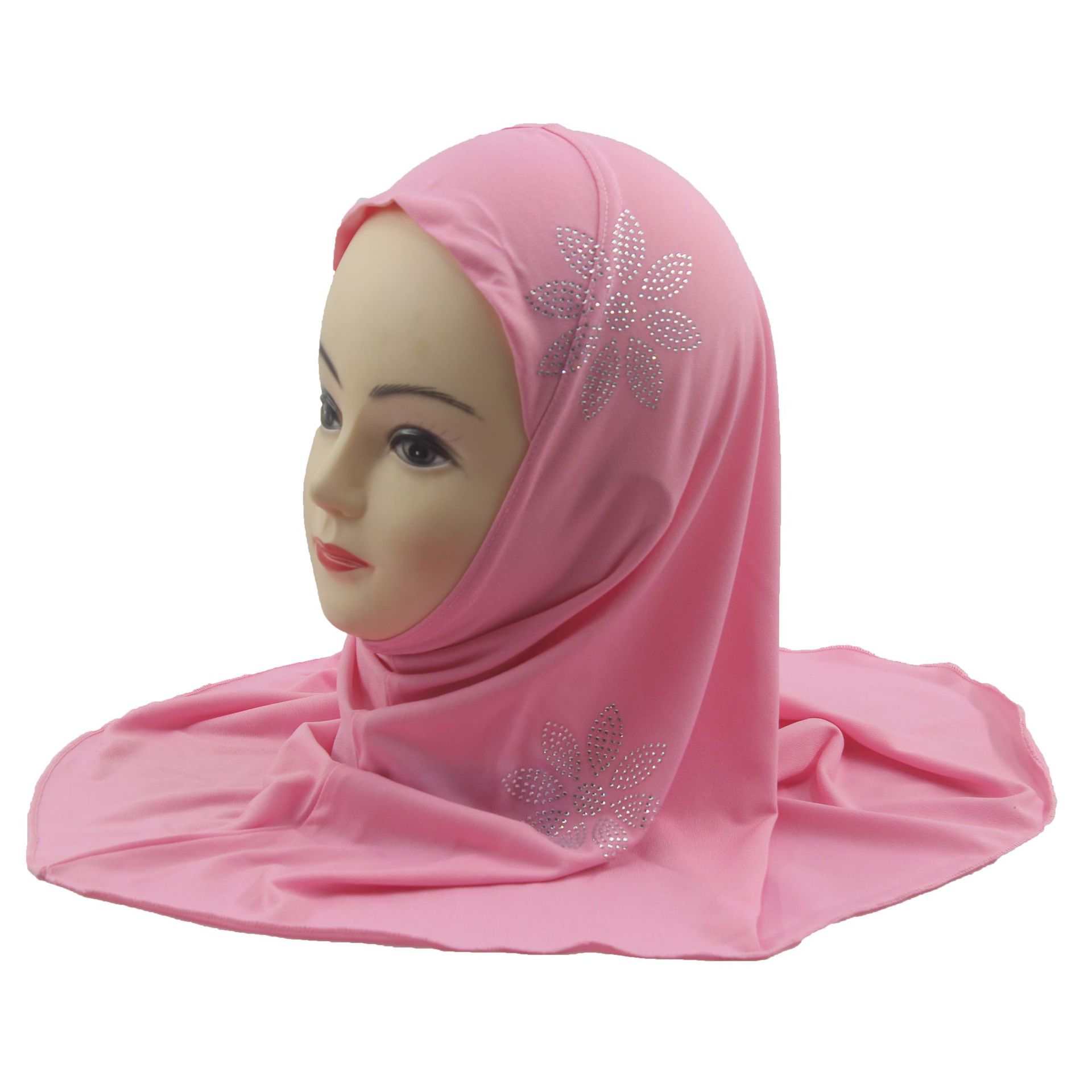 2-6Y Kids Girls Hijab Amira Turban Muslim Bonnet Shawls Headscarf Islamic Wrap - Picture 207 of 302