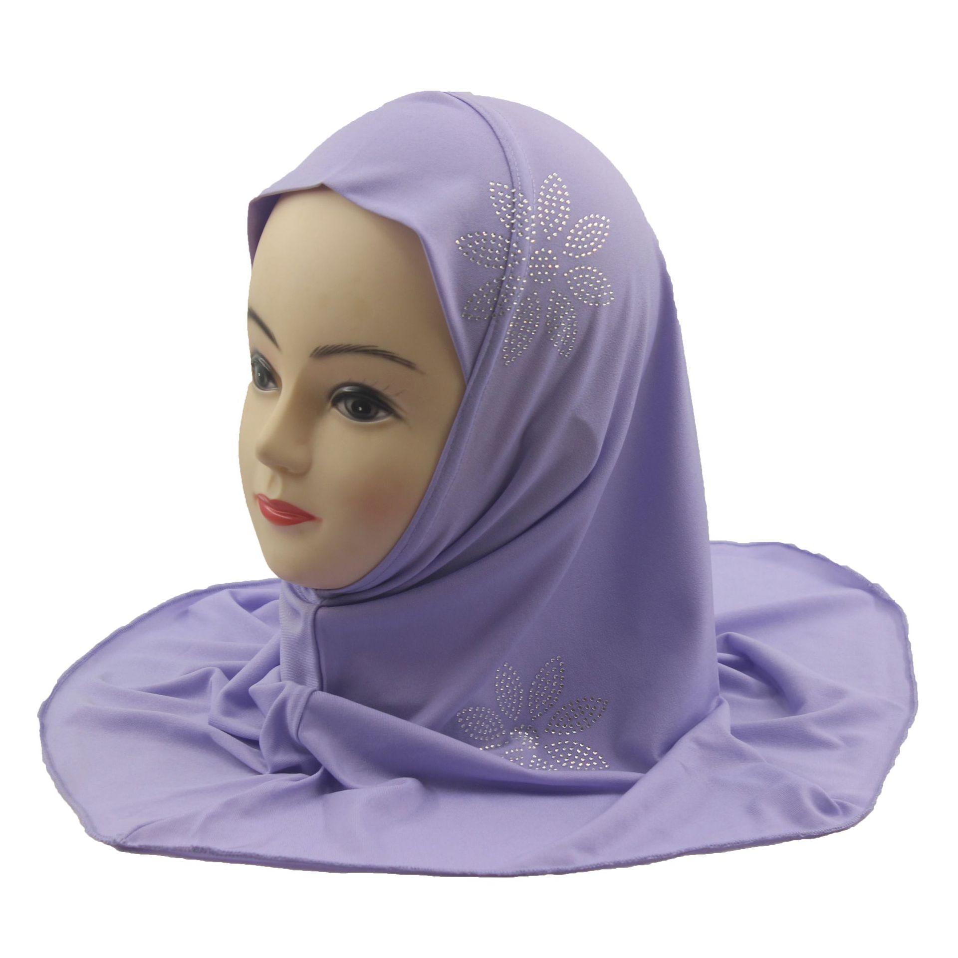 2-6Y Kids Girls Hijab Amira Turban Muslim Bonnet Shawls Headscarf Islamic Wrap - Picture 210 of 302