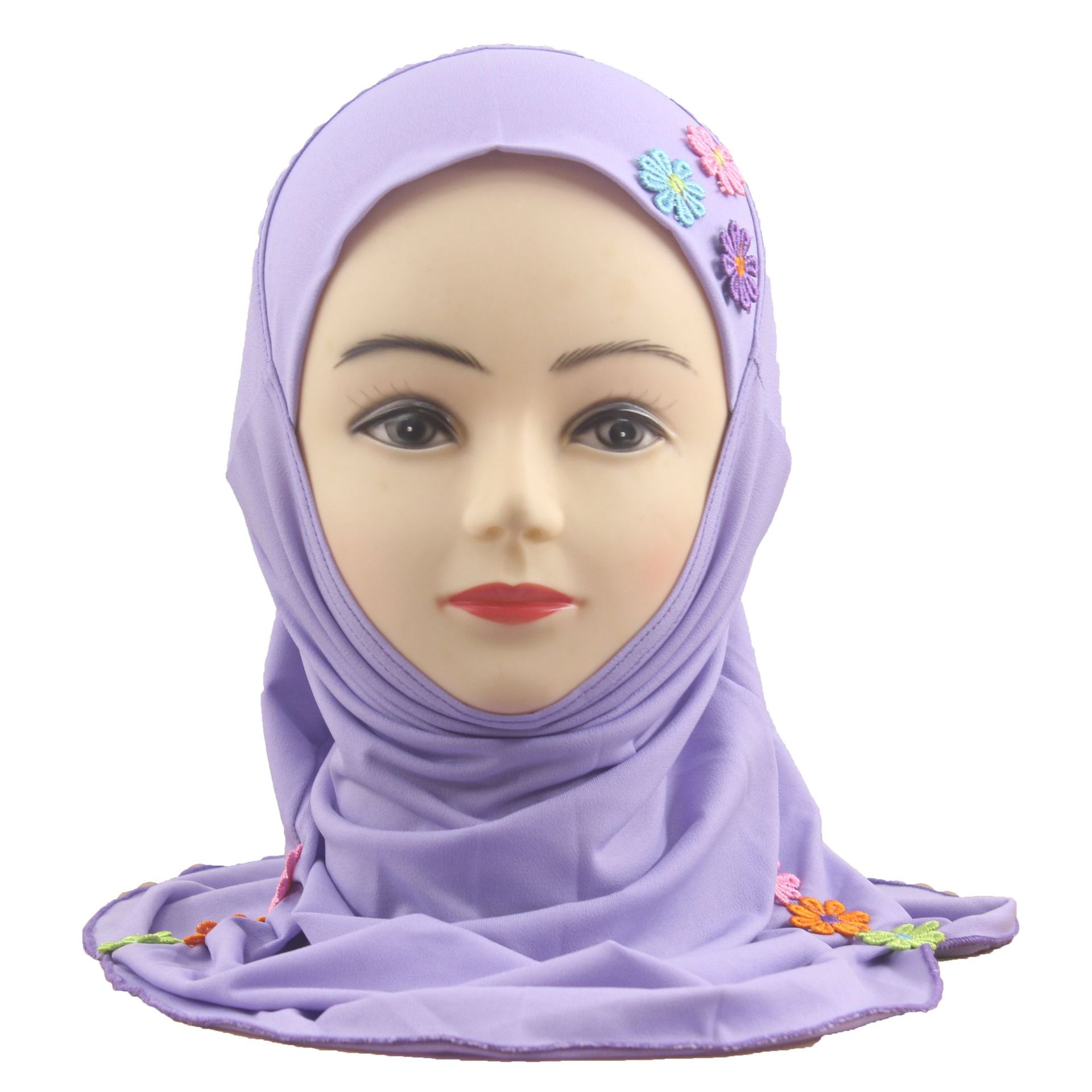 2-6Y Kids Girls Hijab Amira Turban Muslim Bonnet Shawls Headscarf Islamic Wrap - Picture 217 of 302