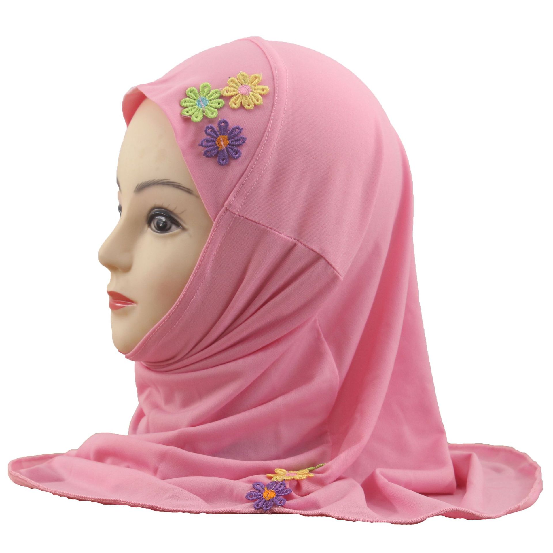 2-6Y Kids Girls Hijab Amira Turban Muslim Bonnet Shawls Headscarf Islamic Wrap - Picture 219 of 302