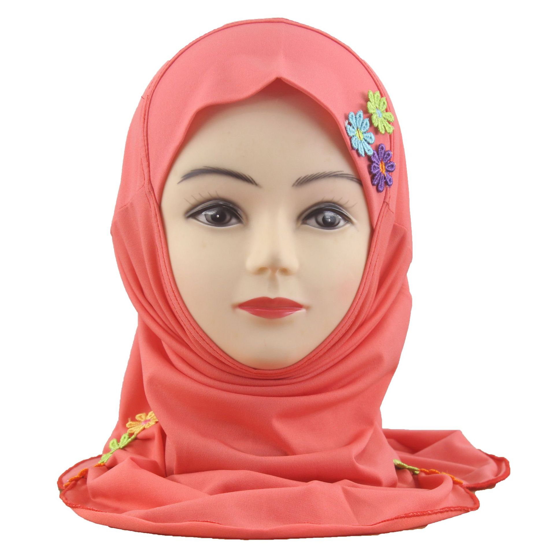 2-6Y Kids Girls Hijab Amira Turban Muslim Bonnet Shawls Headscarf Islamic Wrap - Picture 224 of 302