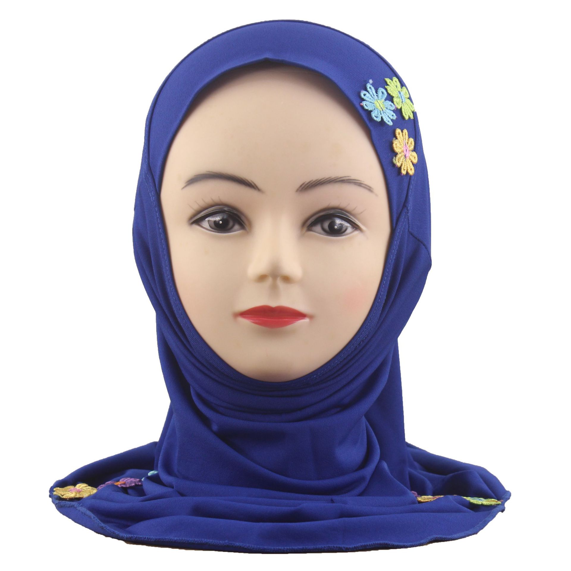 2-6Y Kids Girls Hijab Amira Turban Muslim Bonnet Shawls Headscarf Islamic Wrap - Picture 225 of 302