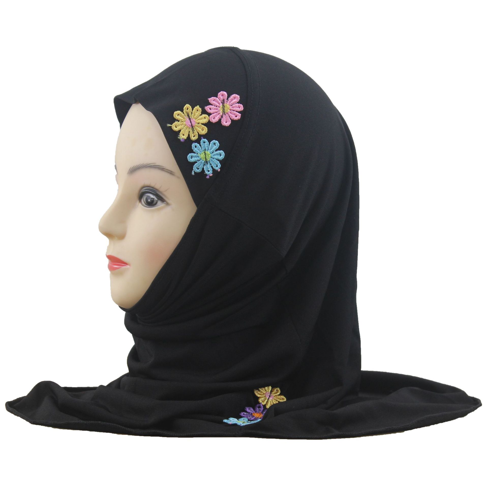 2-6Y Kids Girls Hijab Amira Turban Muslim Bonnet Shawls Headscarf Islamic Wrap - Picture 227 of 302