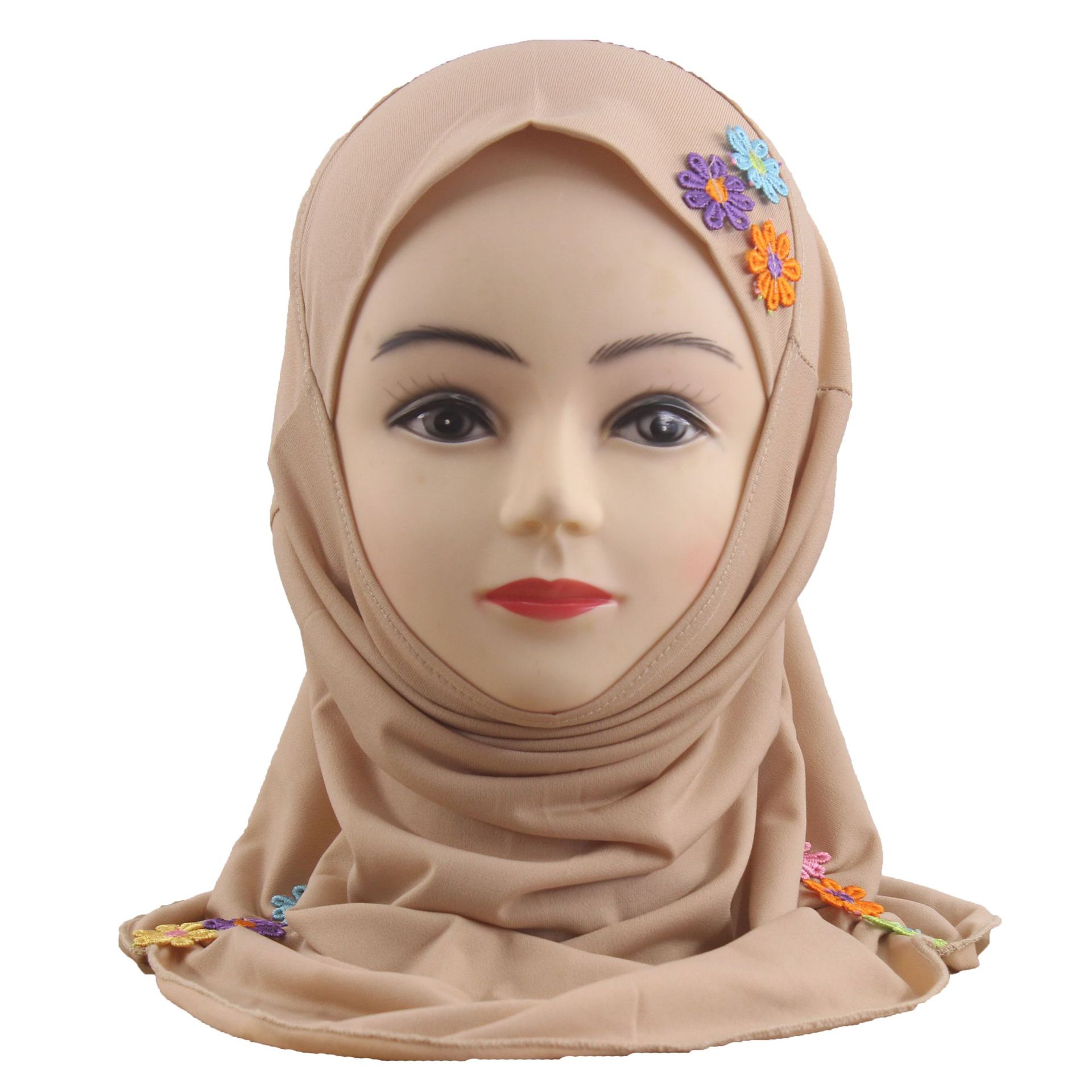 2-6Y Kids Girls Hijab Amira Turban Muslim Bonnet Shawls Headscarf Islamic Wrap - Picture 229 of 302