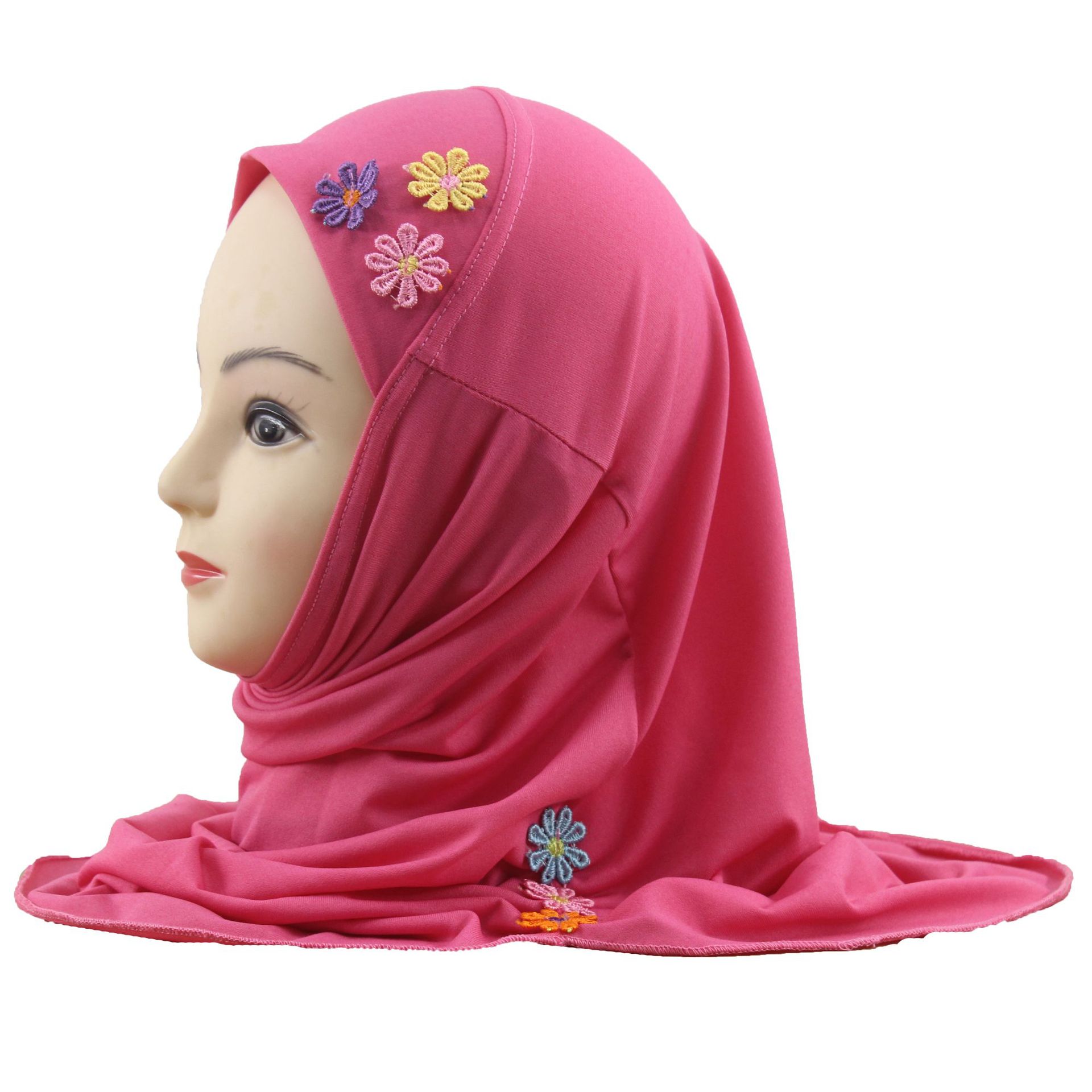 2-6Y Kids Girls Hijab Amira Turban Muslim Bonnet Shawls Headscarf Islamic Wrap - Picture 238 of 302