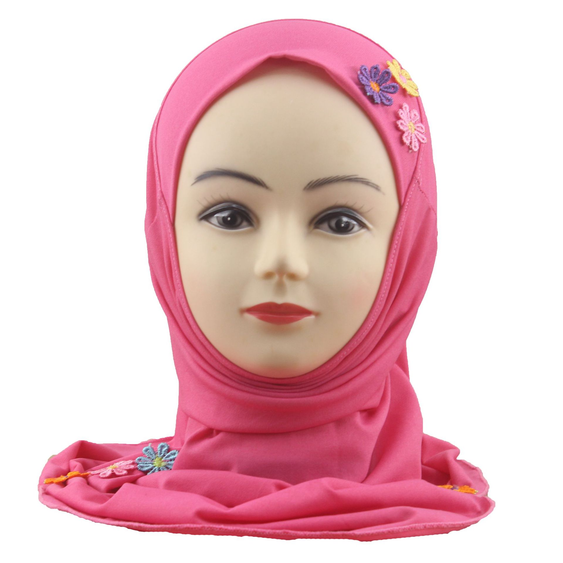2-6Y Kids Girls Hijab Amira Turban Muslim Bonnet Shawls Headscarf Islamic Wrap - Picture 237 of 302