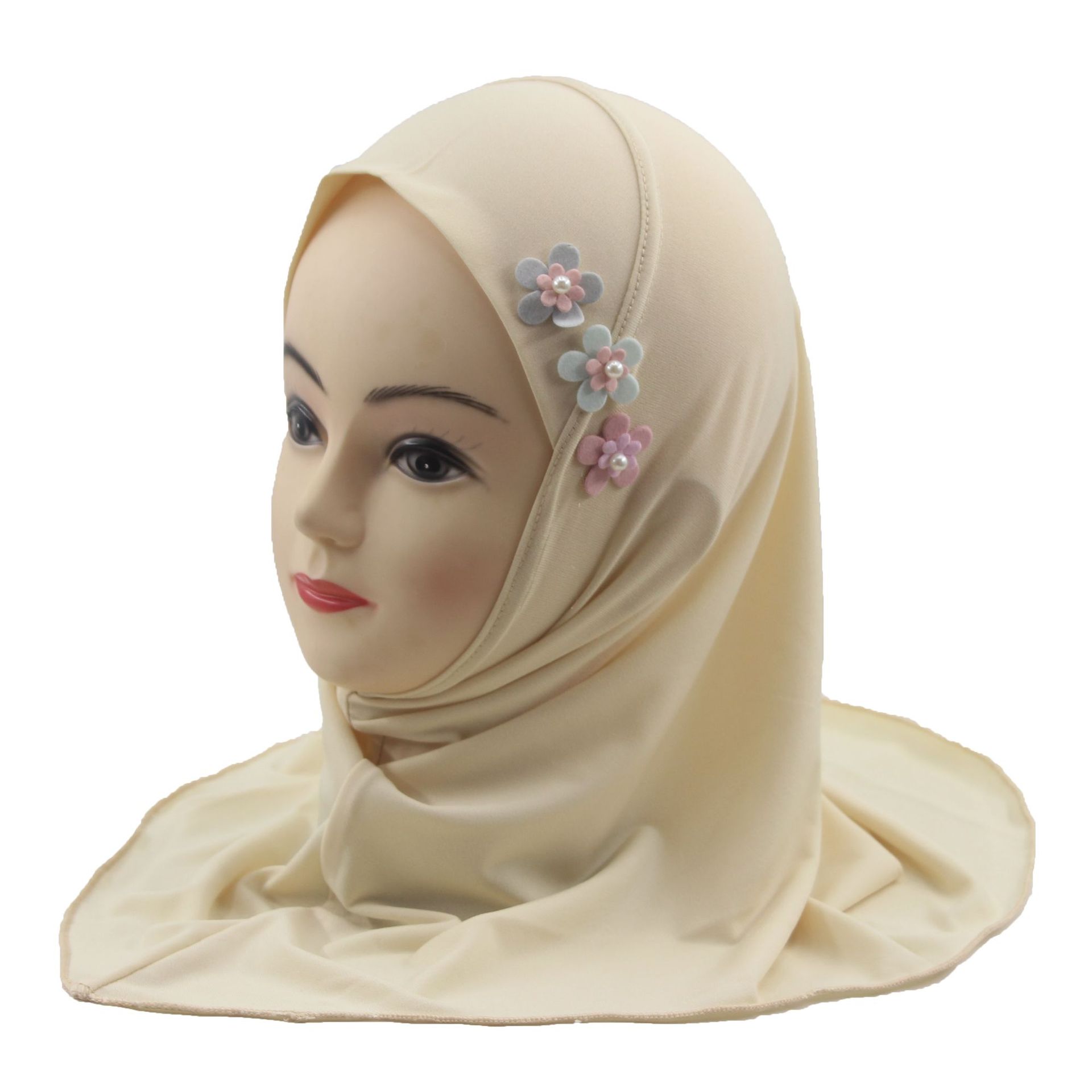 2-6Y Kids Girls Hijab Amira Turban Muslim Bonnet Shawls Headscarf Islamic Wrap - Picture 244 of 302