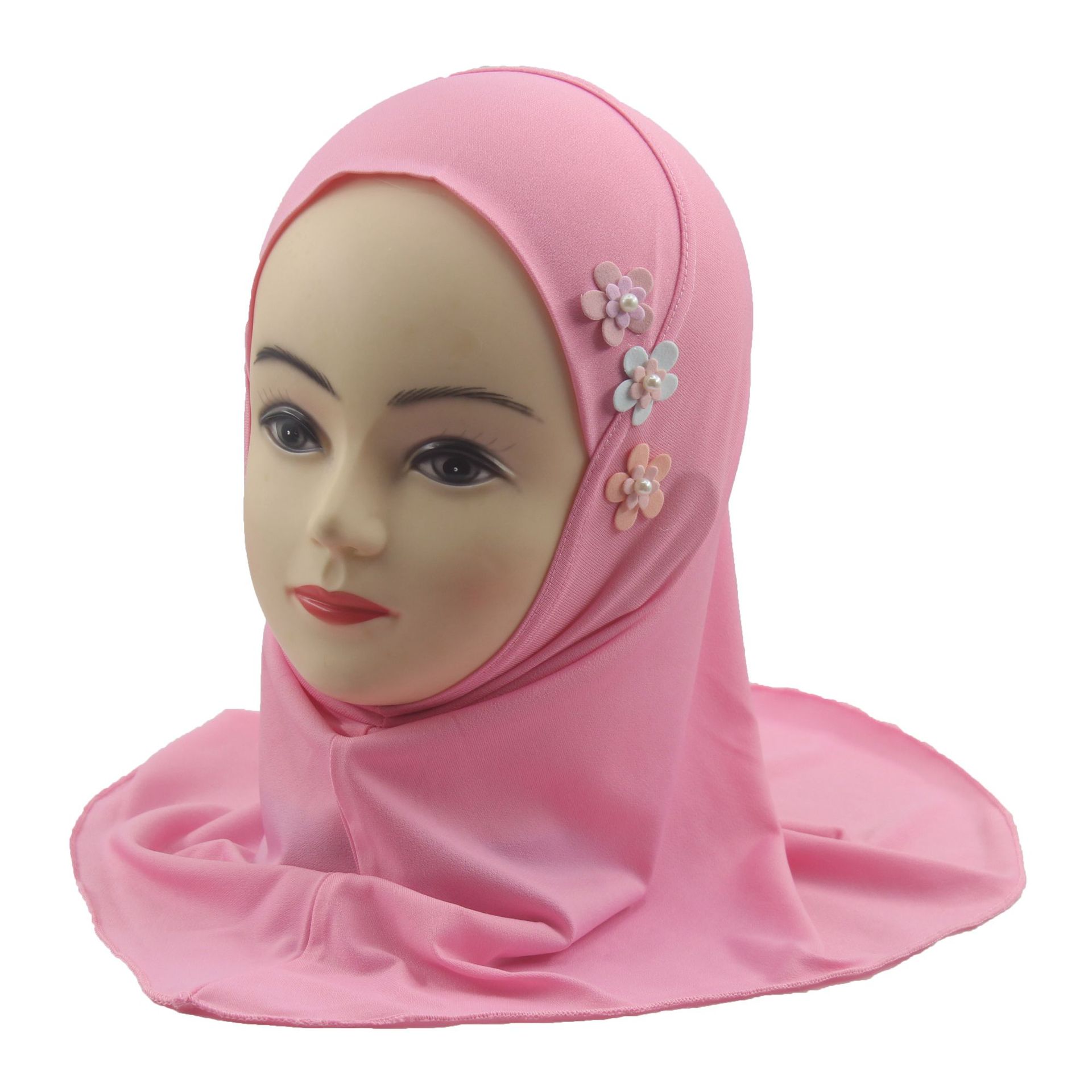 2-6Y Kids Girls Hijab Amira Turban Muslim Bonnet Shawls Headscarf Islamic Wrap - Picture 250 of 302