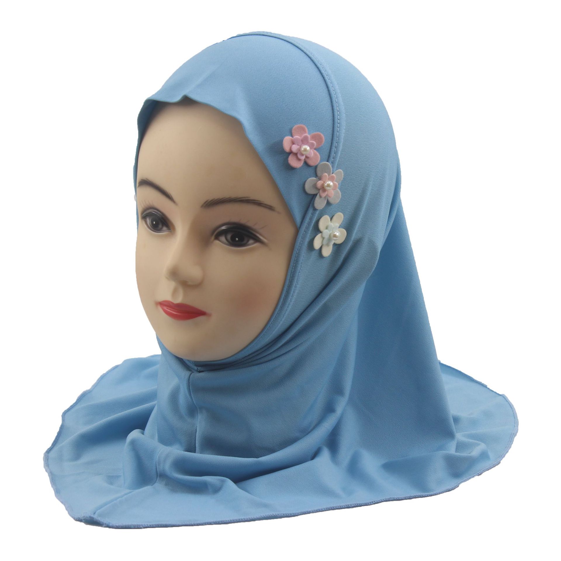 2-6Y Kids Girls Hijab Amira Turban Muslim Bonnet Shawls Headscarf Islamic Wrap - Picture 252 of 302