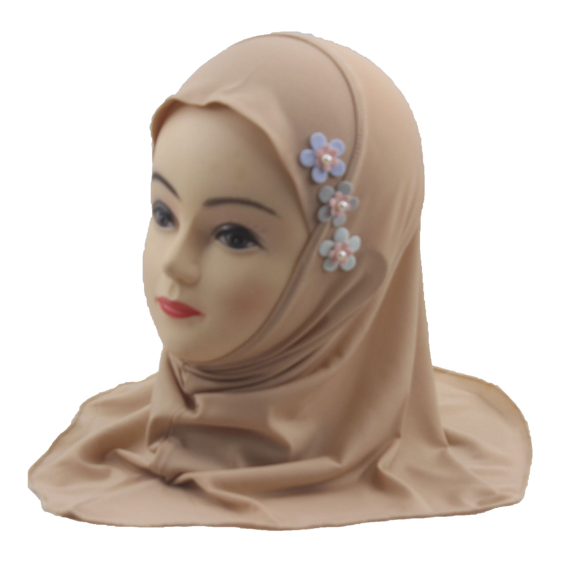 2-6Y Kids Girls Hijab Amira Turban Muslim Bonnet Shawls Headscarf Islamic Wrap - Picture 255 of 302