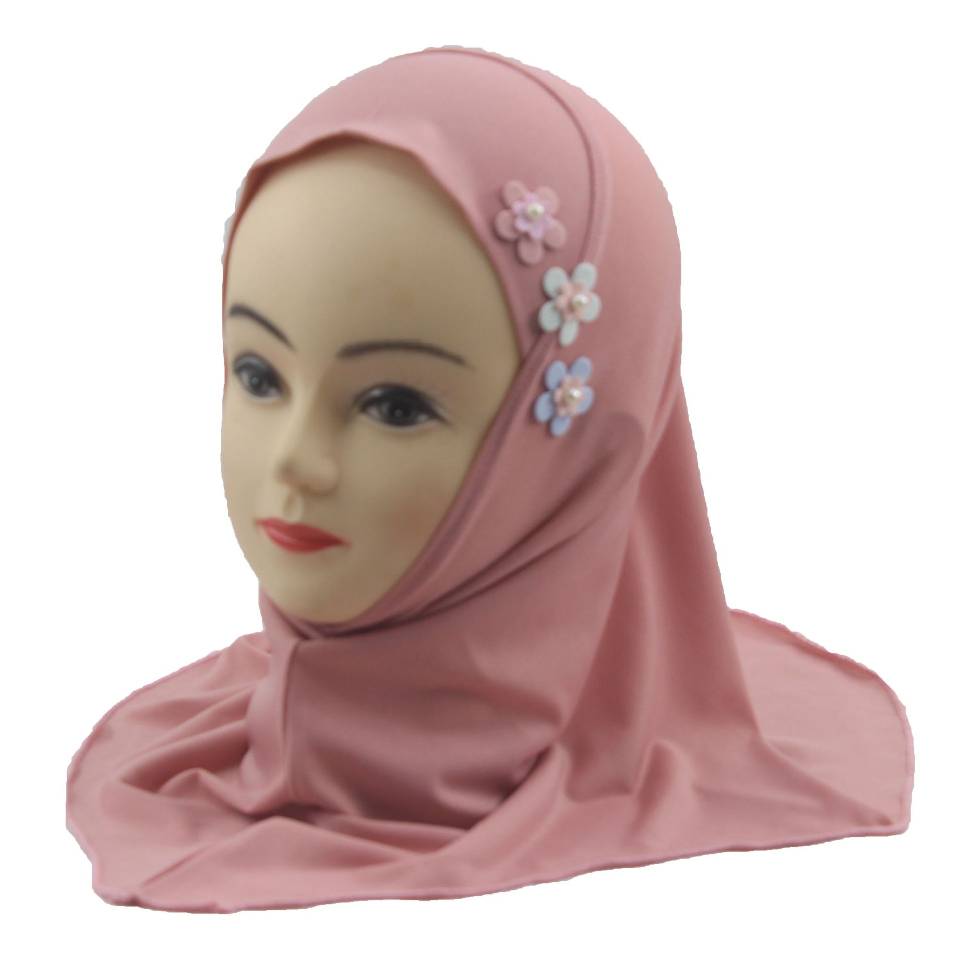 2-6Y Kids Girls Hijab Amira Turban Muslim Bonnet Shawls Headscarf Islamic Wrap - Picture 257 of 302