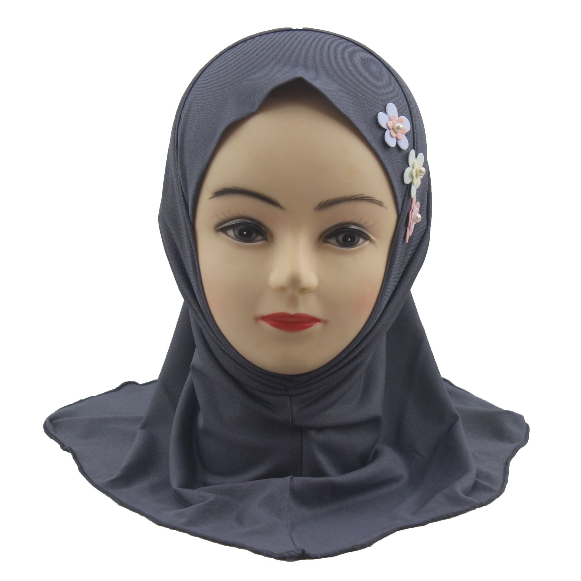2-6Y Kids Girls Hijab Amira Turban Muslim Bonnet Shawls Headscarf Islamic Wrap - Picture 262 of 302