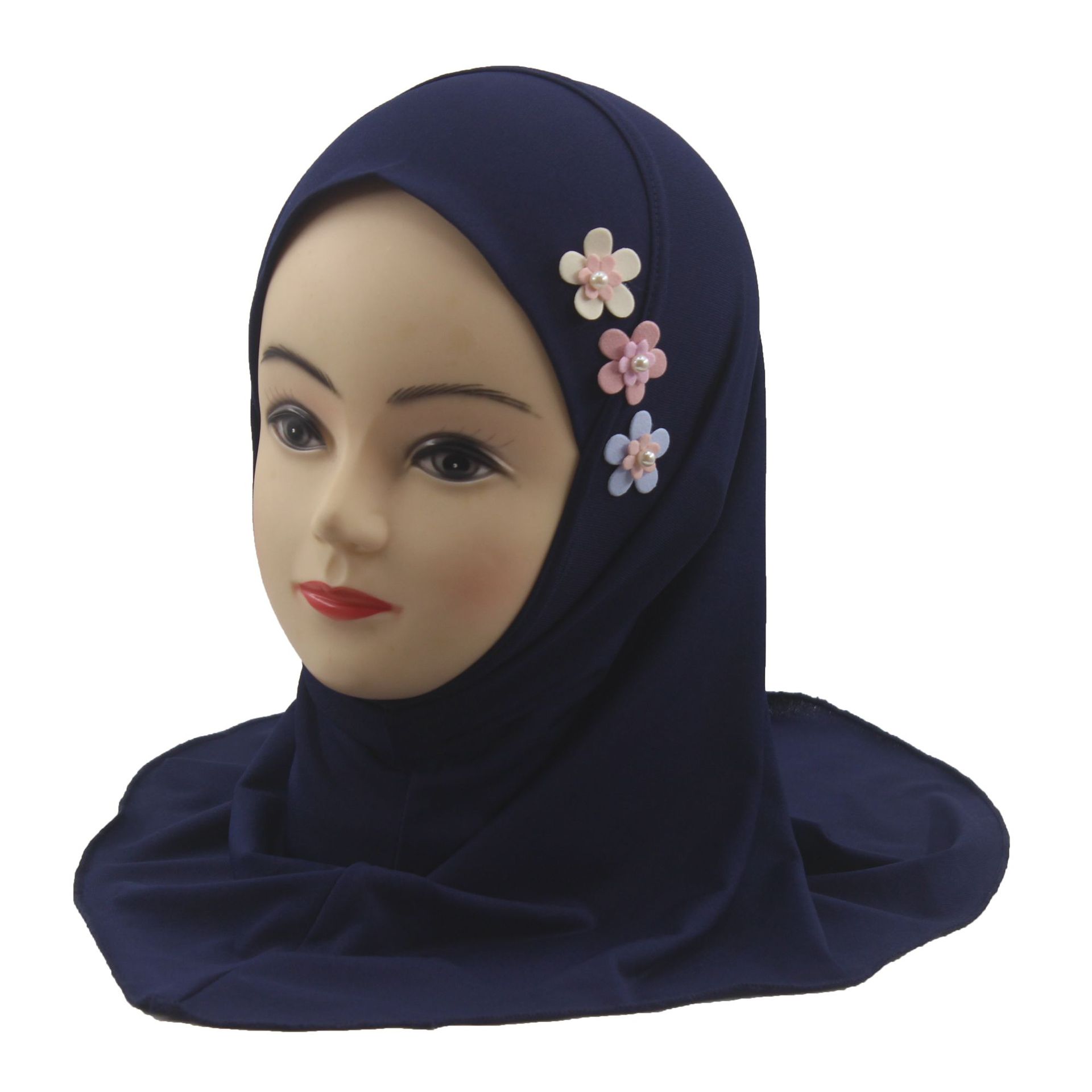 2-6Y Kids Girls Hijab Amira Turban Muslim Bonnet Shawls Headscarf Islamic Wrap - Picture 266 of 302
