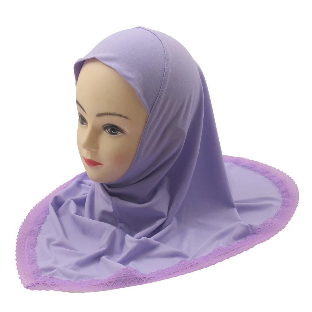 2-6Y Kids Girls Hijab Amira Turban Muslim Bonnet Shawls Headscarf Islamic Wrap - Picture 273 of 302